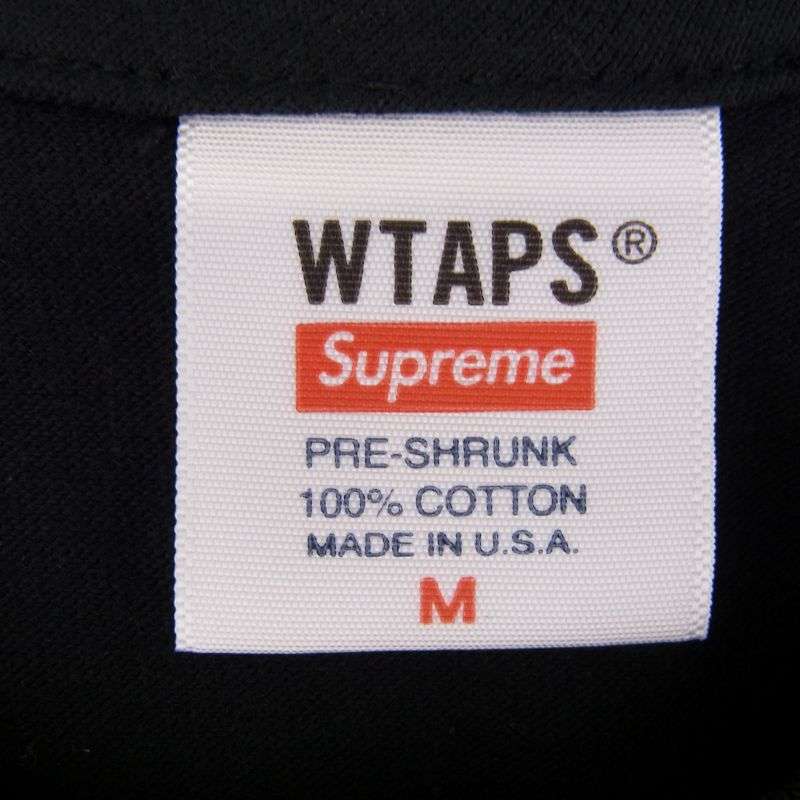 シュプリーム 21AW DZ5485-402 × WTAPS Sic'em! Tee シッケム ロゴプリント 半袖 Tシャツ 買取実績 画像