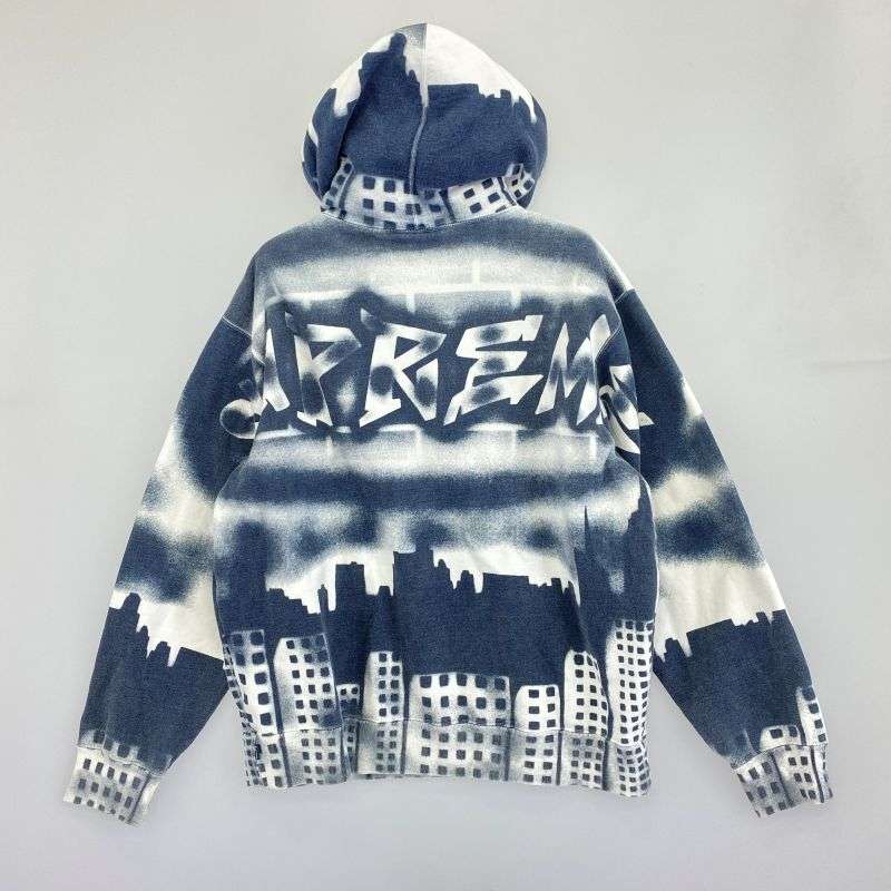 シュプリーム 21AW New York Yankees Airbrush Hooded Sweatshirt ニューヨーク ヤンキース プルオーバー パーカー 買取実績 画像