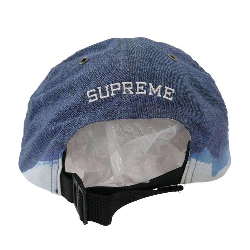 シュプリーム 21AW NN52152I Bleached Denim Print 6-Panel Indigo ブリーチド デニム プリント 6パネル インディゴ キャップ 買取実績 画像