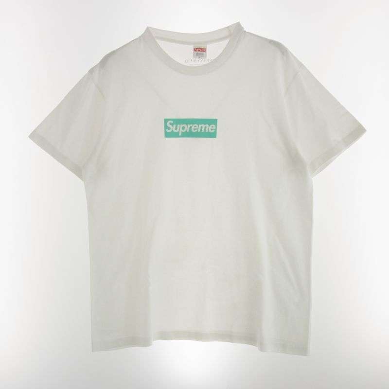 シュプリーム 21AW Tiffany & Co. Box Logo Tee White ロゴ Tシャツ 買取実績　画像