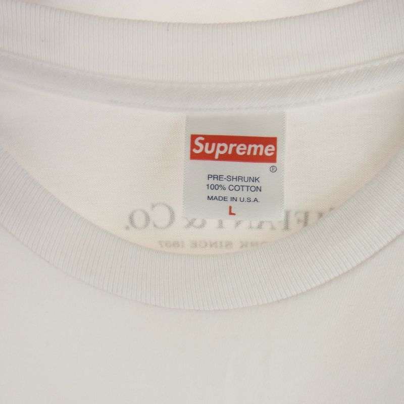 シュプリーム 21AW Tiffany & Co. Box Logo Tee White ロゴ Tシャツ 買取実績　画像