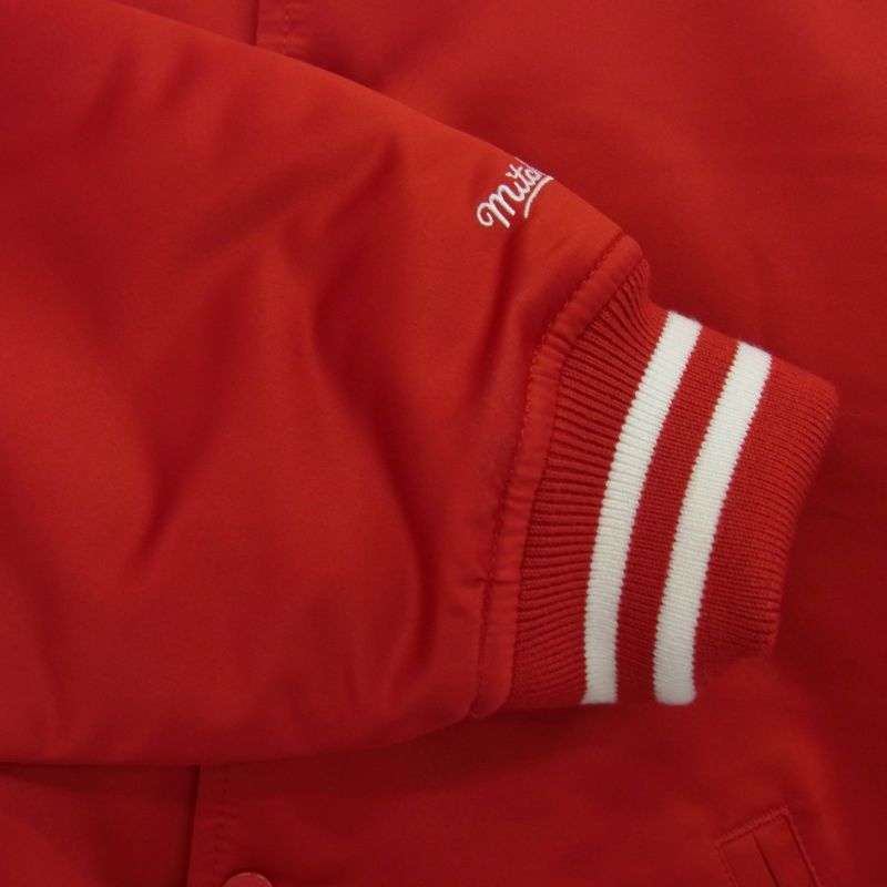 シュプリーム 21SS Mitchell & Ness Satin Varsity Jacket ミッチェル アンド ネス サテン バーシティ ジャケット スタジャン 買取実績 画像