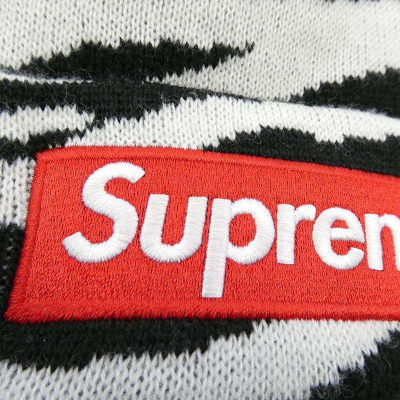 シュプリーム 22AW Box Logo Beanie Zebra ボックスロゴ ビーニー ゼブラ ニットキャップ ニット帽 買取実績 アイキャッチ画像