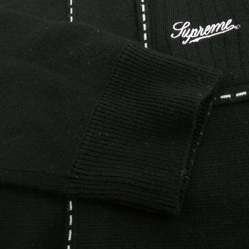 シュプリーム 22AW Contrast Stitch Button Up コントラスト ステッチ ボタンアップ ニット 長袖 シャツ 買取実績 画像