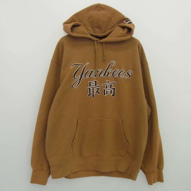 シュプリーム 22AW × New York Yankees ニューヨーク ヤンキース Kanji Hooded Sweatshirt カンジ フーディー スウェットシャツ プルオーバーパーカー 買取実績 画像