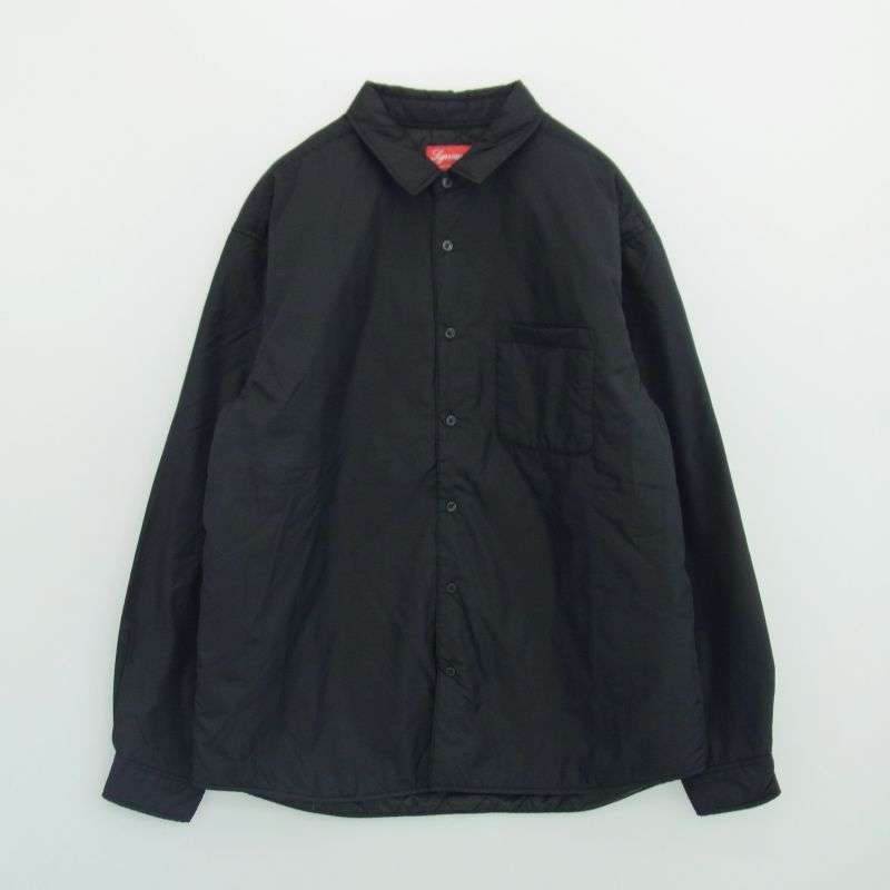 シュプリーム 22AW Nylon Filled Shirt ロゴ 刺繍ナイロン フィルド 長袖 シャツ 買取実績 画像