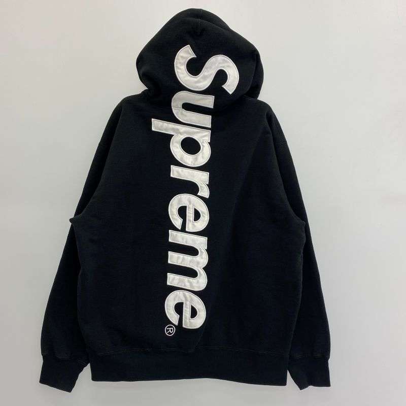 シュプリーム 22AW Satin Applique Hooded Sweatshirt バック ロゴ フーディー パーカー 買取実績 画像