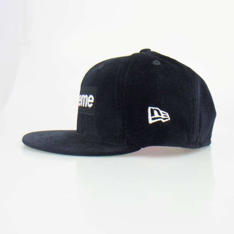 シュプリーム 22AW Velour Box Logo New Era ベロア ボックス ロゴ ニュー エラ帽子 キャップ 買取実績 画像