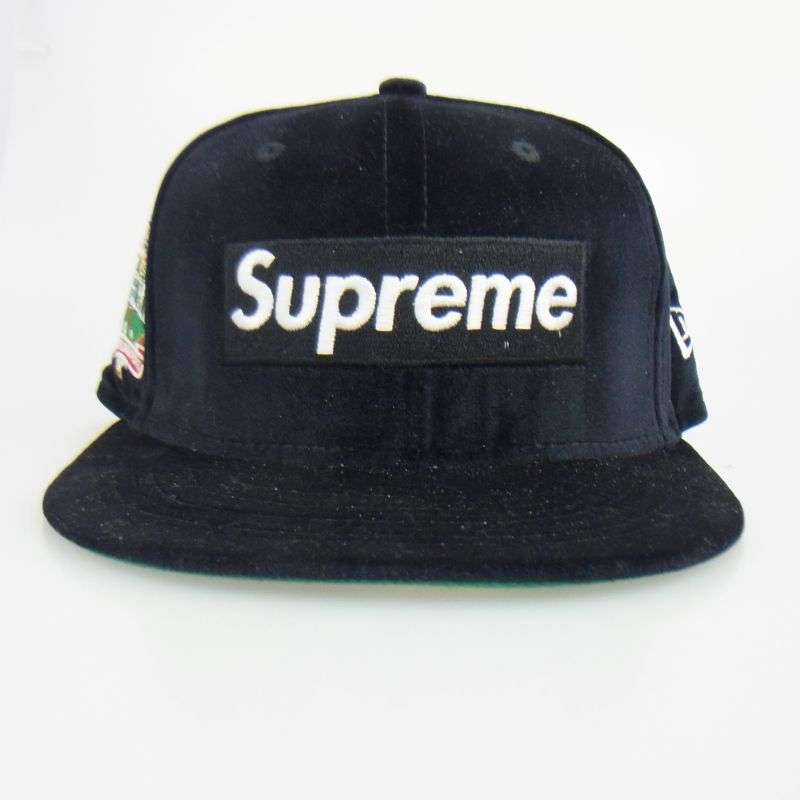 シュプリーム 22AW Velour Box Logo New Era ベロア ボックス ロゴ ニュー エラ帽子 キャップ 買取実績 画像