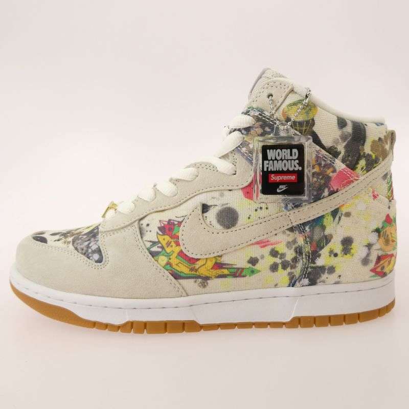 シュプリーム 23AW FD8779-100 ×DUNK HIGH OG QS Rammellzee ダンク ハイ ラメルジー ハイカット スニーカー 買取実績 画像