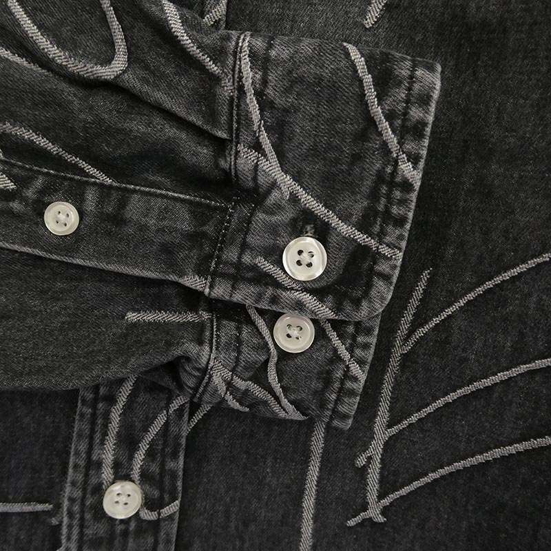 シュプリーム 23AW Handwriting Jacquard Denim Shirt ハンドライティング ジャガード 長袖 デニム シャツ 買取実績 画像