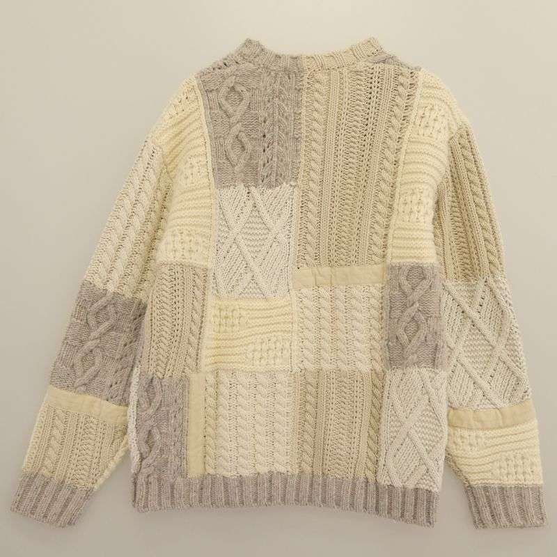 シュプリーム 23AW patchwork cable knit cardigan パッチワーク ケーブル ニット カーディガン 買取実績 画像