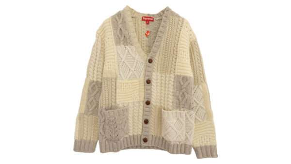 シュプリーム 23AW patchwork cable knit cardigan 買取実績