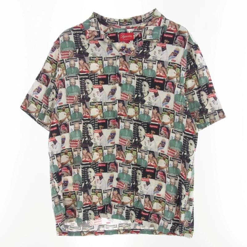 シュプリーム 23SS magazine s/s shirt マルチカラー 総柄 シャツ 買取実績 画像