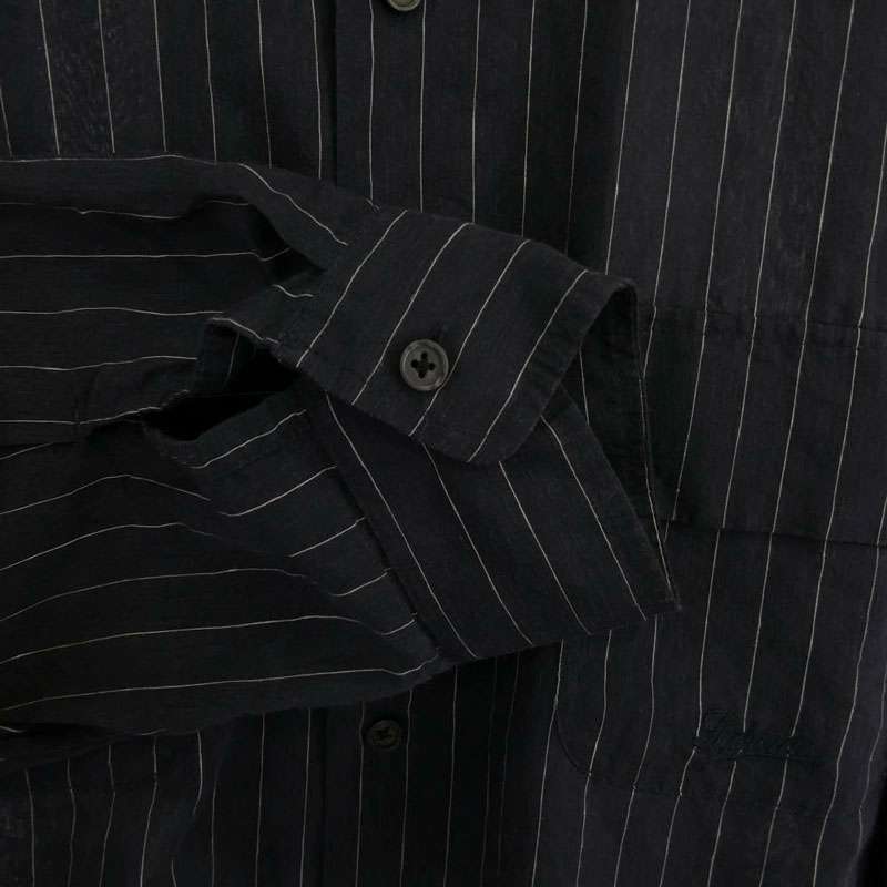 シュプリーム 23SS Pinstripe Linen Shirt ピンストライプ リネン 長袖シャツ 買取実績 画像