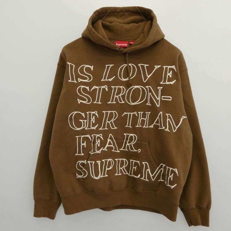 シュプリーム 23SS Stronger Than Fear Hooded Sweatshirt ストロンガー ザン フィアー フーディー スウェットシャツ パーカー 買取実績 画像
