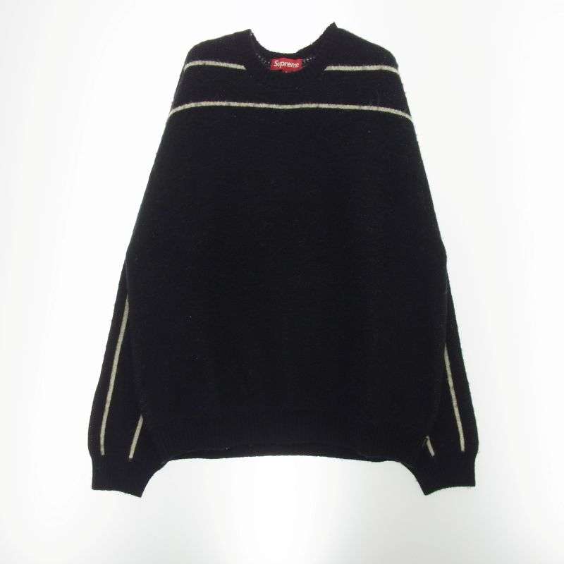 シュプリーム 24AW Back Stripe Sweater バッグロゴ ストライプ クルーネックニットセーター 買取実績 画像