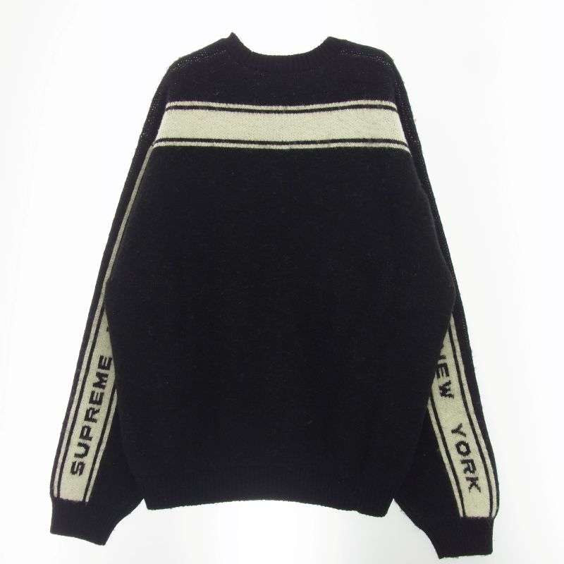 シュプリーム 24AW Back Stripe Sweater バッグロゴ ストライプ クルーネックニットセーター 買取実績 画像