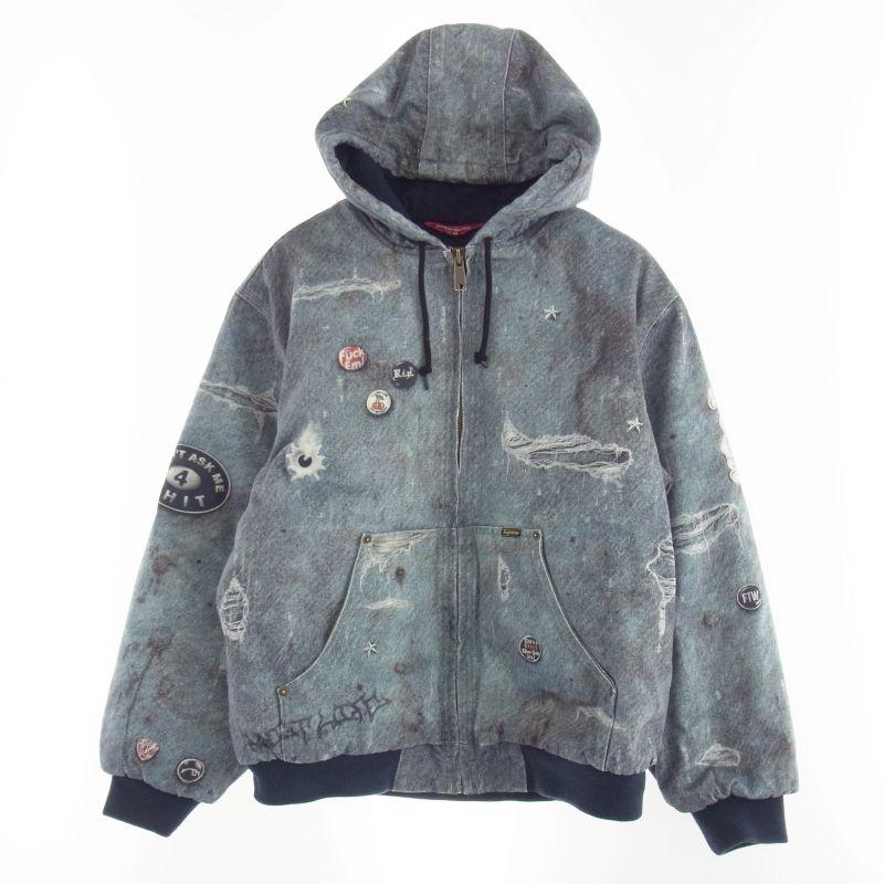 シュプリーム 24aw HJR Trompe L'oeil Hooded Work Jacket Indigo フーディー ワーク ジャケット 買取実績 画像