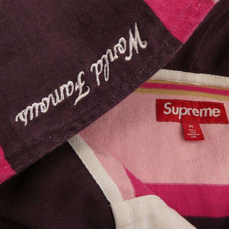 シュプリーム 24AW Hooded Rugby フード付き ラガー シャツ 買取実績 画像