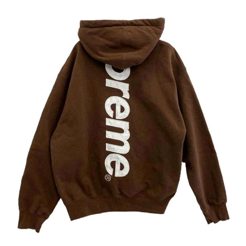 シュプリーム 24AW Satin Applique Hooded Sweatshirt サテン アップリケ フーデッド スウェットシャツ フーディ パーカー 買取実績 画像