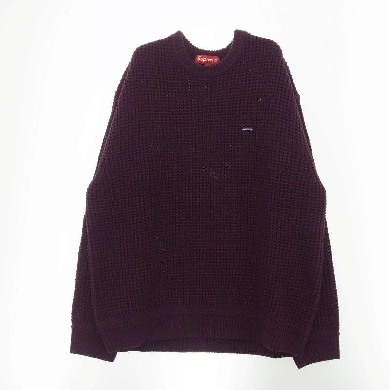 シュプリーム 24AW Waffle Small Box Sweater スモールボックスロゴ ワッフル セーター 買取実績 画像