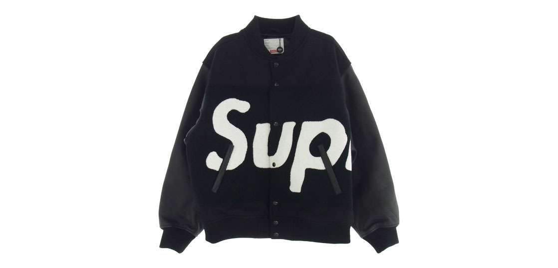 シュプリーム 24SS Big Logo Chenille Varsity Jacket Black シュプリーム 24SS Big Logo Chenille Varsity Jacket Black