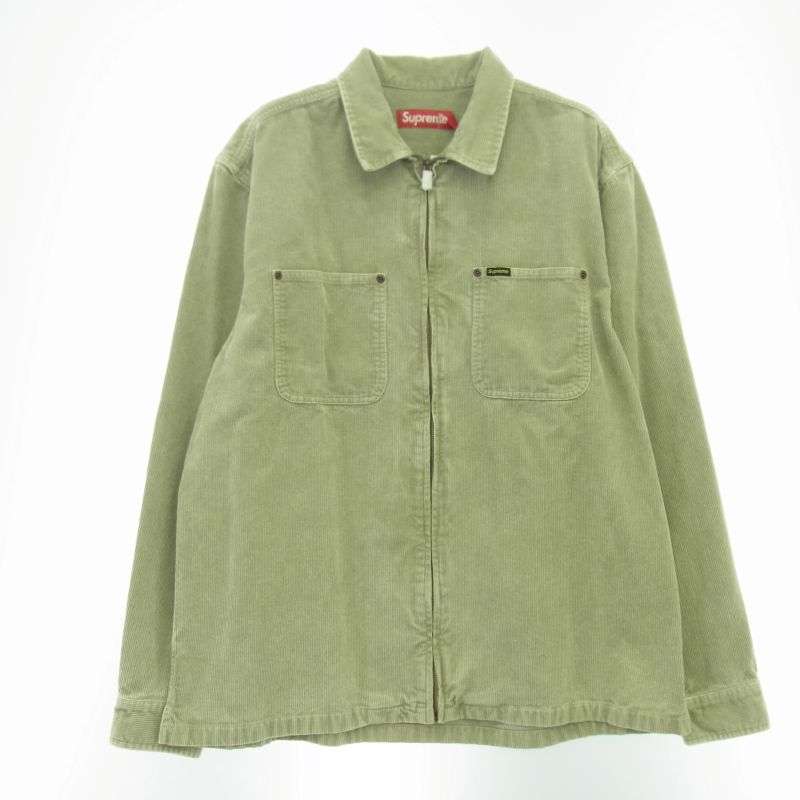 シュプリーム 24SS Washed Corduroy Zip Up Shirt ウォッシュ加工 コーデュロイ フルジップ 長袖シャツ 買取実績 画像