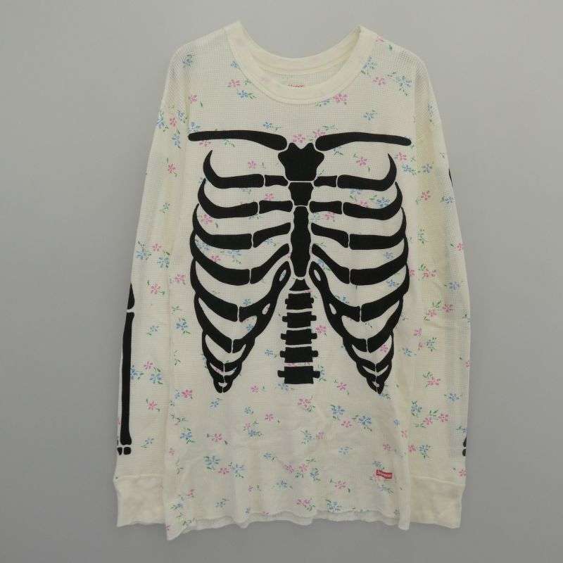 シュプリーム 25AW × Hanes ヘインズ Bones Thermal Crew Floral ボーンズ フローラル プリント クルーネック サーマル 長袖カットソー 買取実績 画像
