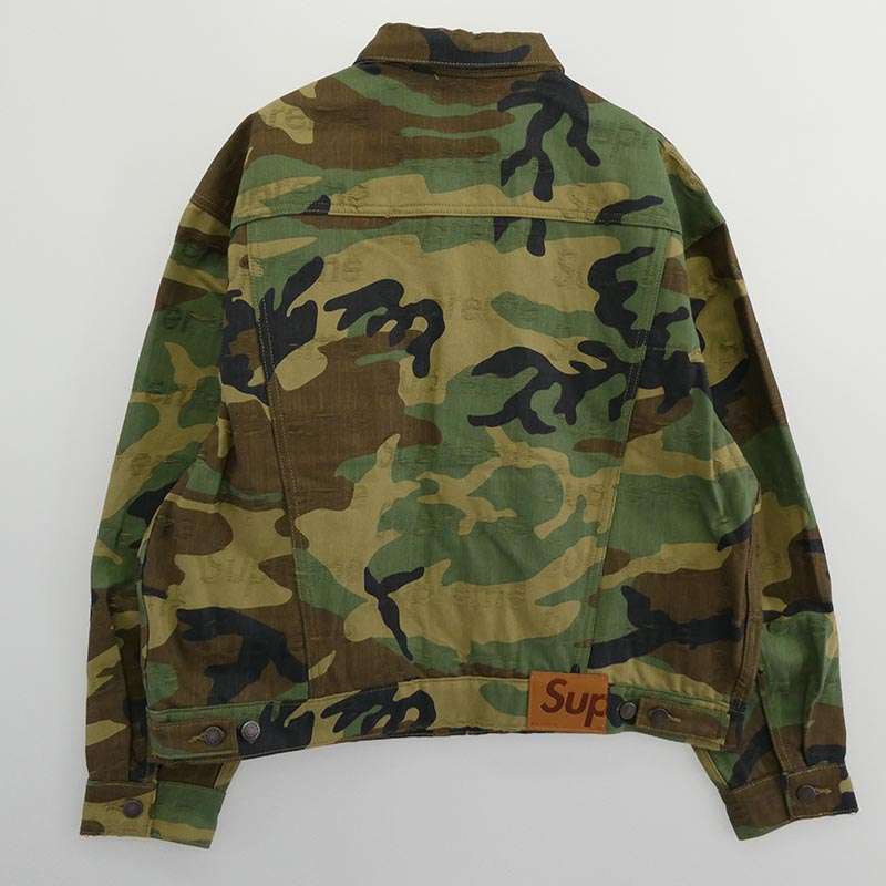 シュプリーム 25AW Jacquard Logos Denim Trucker Jacket ジャカードロゴ カモフラ デニム トラッカー ジャケット 買取実績 画像