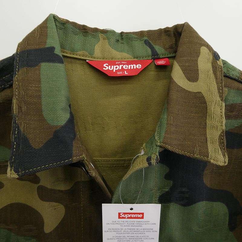 シュプリーム 25AW Jacquard Logos Denim Trucker Jacket ジャカードロゴ カモフラ デニム トラッカー ジャケット 買取実績 画像