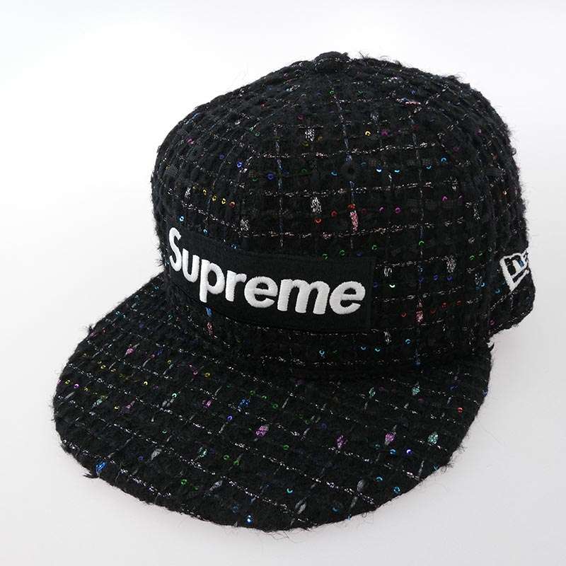 シュプリーム 25AW × New Era ニューエラ Boucle Box Logo ブークレ ボックスロゴ キャップ 買取実績 画像