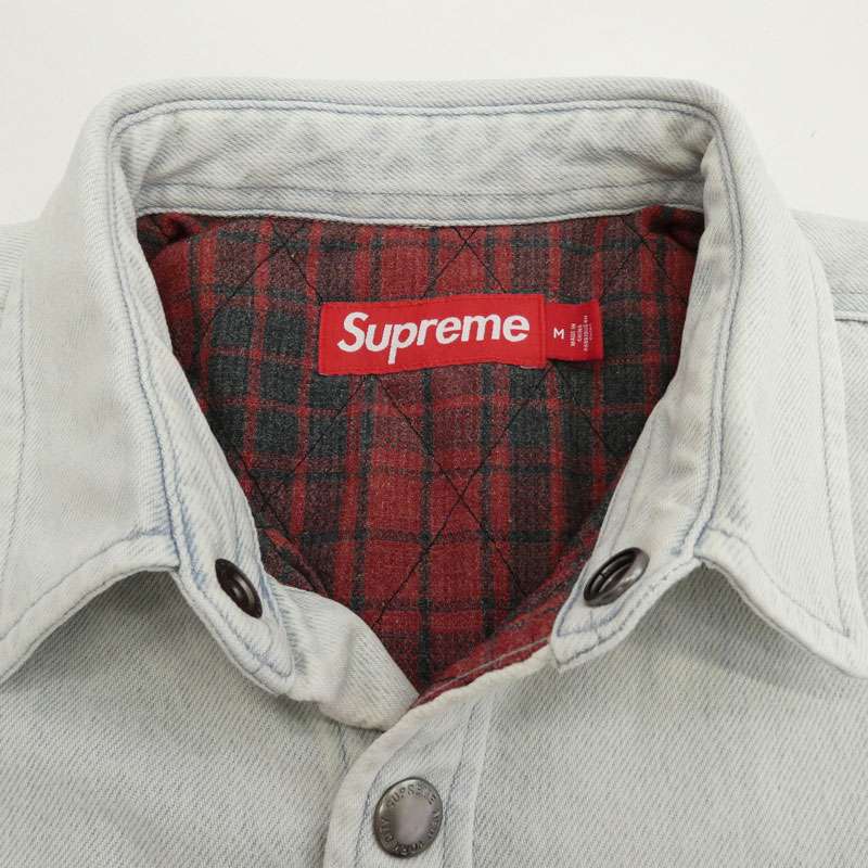 シュプリーム 25AW Quilted Lined Denim Snap Shirt キルテッド デニム スナップ 長袖シャツ 買取実績 画像