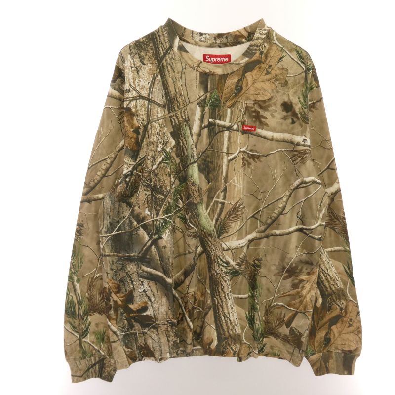 シュプリーム 25AW Small Box L/S Tee Realtree AP Camo スモールボックスロゴ リアルツリー APカモ ロングスリーブ 長袖カットソー 買取実績 画像