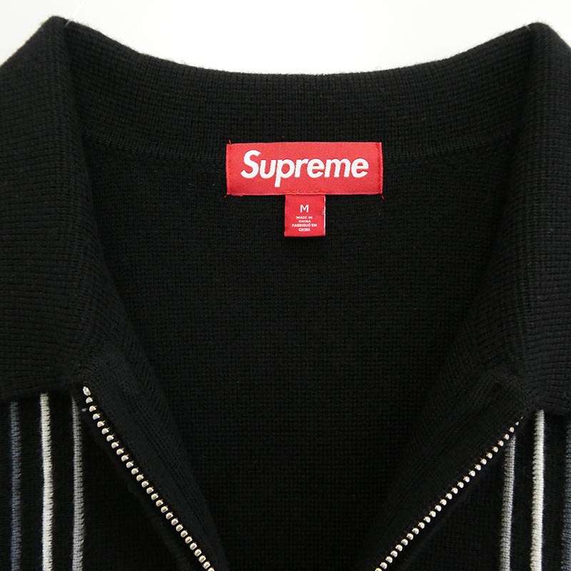 シュプリーム 25AW Stripe Zip Up Polo Sweater ストライプ ジップ アップ ポロ セーター ニット 買取実績 画像
