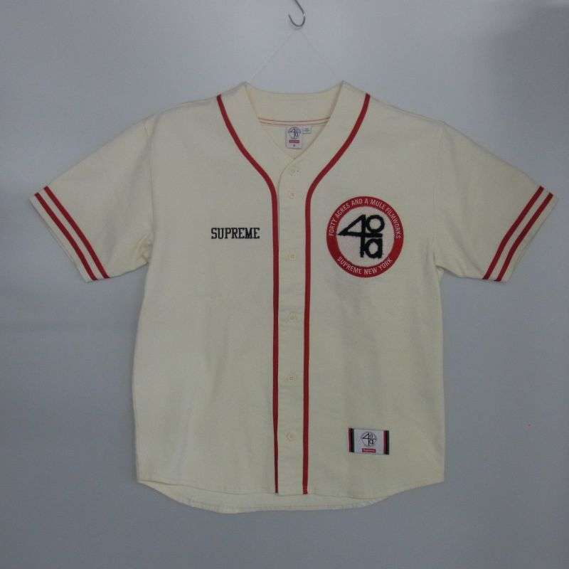 シュプリーム 25SS × 40 Acres 40エーカーズズ Twill Baseball Jersey ツイルベースボール ジャージー 半袖シャツ 買取実績 画像