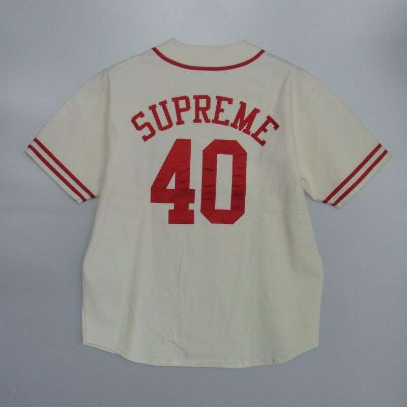 シュプリーム 25SS × 40 Acres 40エーカーズズ Twill Baseball Jersey ツイルベースボール ジャージー 半袖シャツ 買取実績 画像