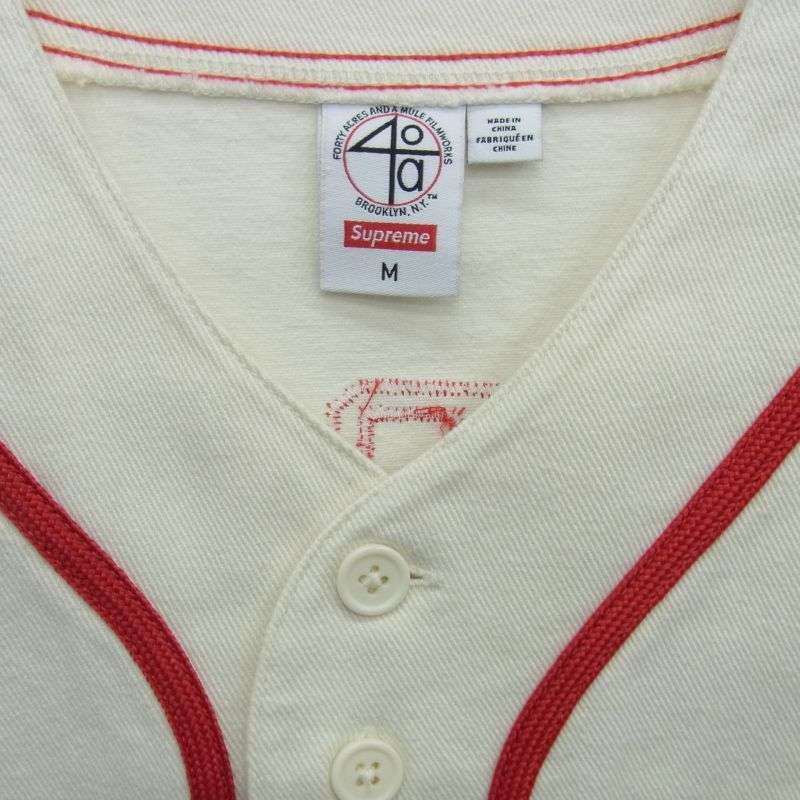 シュプリーム 25SS × 40 Acres 40エーカーズズ Twill Baseball Jersey ツイルベースボール ジャージー 半袖シャツ 買取実績 画像