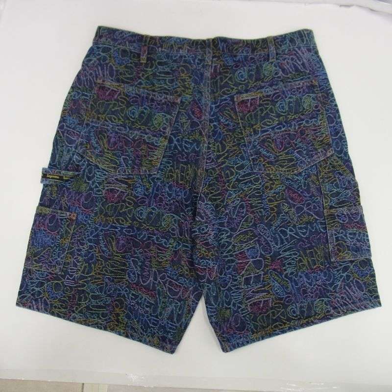 シュプリーム 25SS Handwriting Double Knee Denim Short ハンドライティング ダブルニー デニムショート ショーツ ハーフパンツ 買取実績 画像