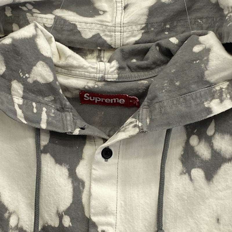 シュプリーム 25SS Hooded Denim Shirt Bleached ブリーチ フーデッド デニム シャツ ジャケット 買取実績 画像