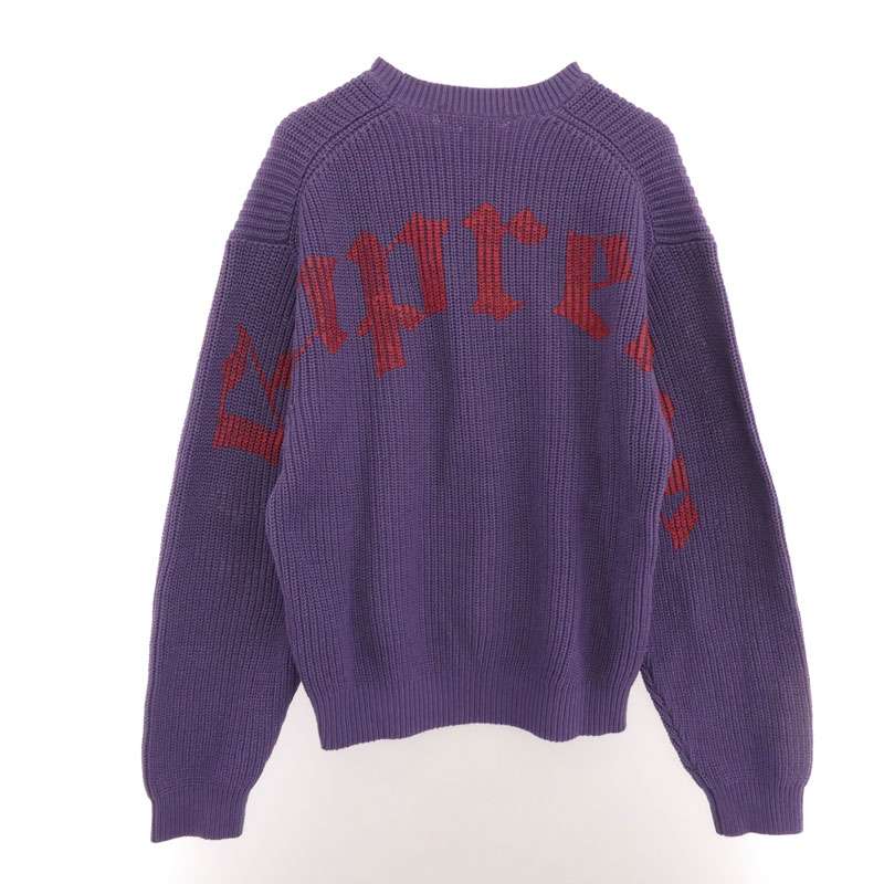 シュプリーム 25SS Old English Printed Sweater オールドイングリッシュロゴ バックロゴプリント ニット セーター 買取実績 画像