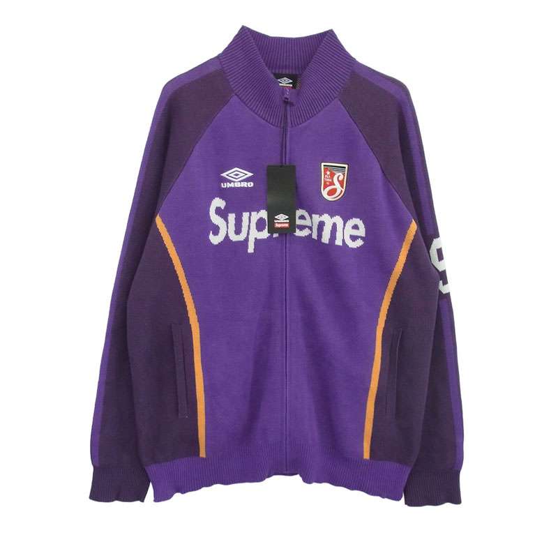 シュプリーム 25SS Umbro アンブロ Zip Up Sweater Purple ジップアップ フルジップ ニット セーター ジャケット 買取実績 画像