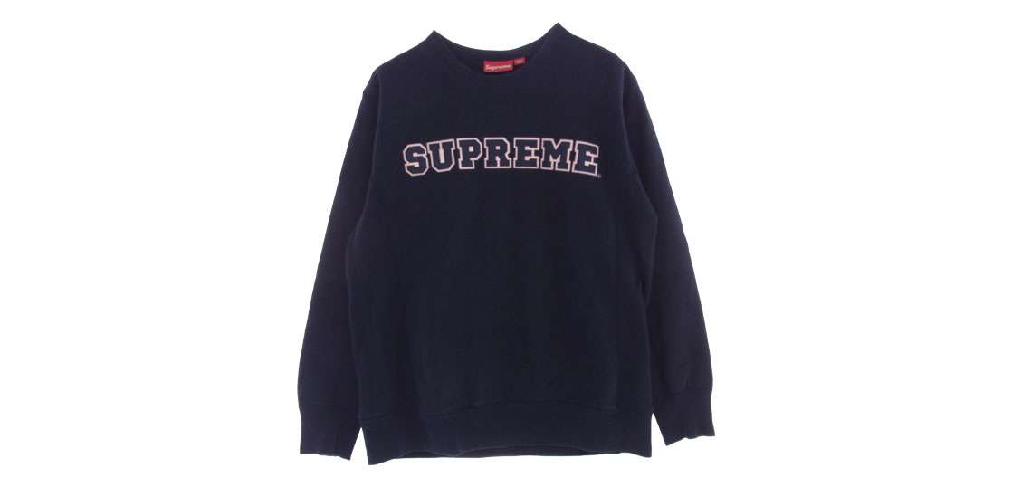 シュプリーム 90s 初期 カナダ製 ロゴ クルーネック スウェット