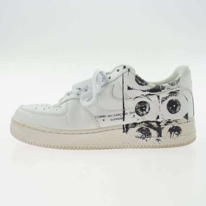 シュプリーム 923044-100 × NIKE ナイキ × COMME des GARCONS SHIRT コムデギャルソンシャツ AIR FORCE 1 LOW エアフォースワン ローカット 買取実績 画像