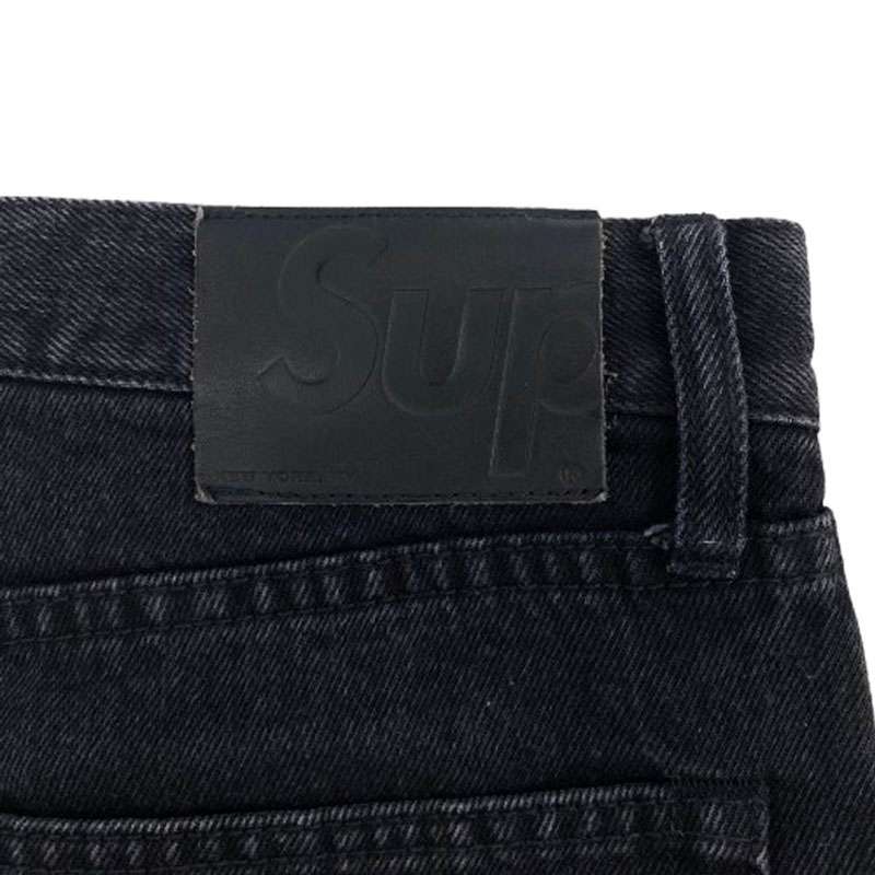 シュプリーム ボタンフライ ウォッシュド ブラック デニム パンツ 買取実績 画像