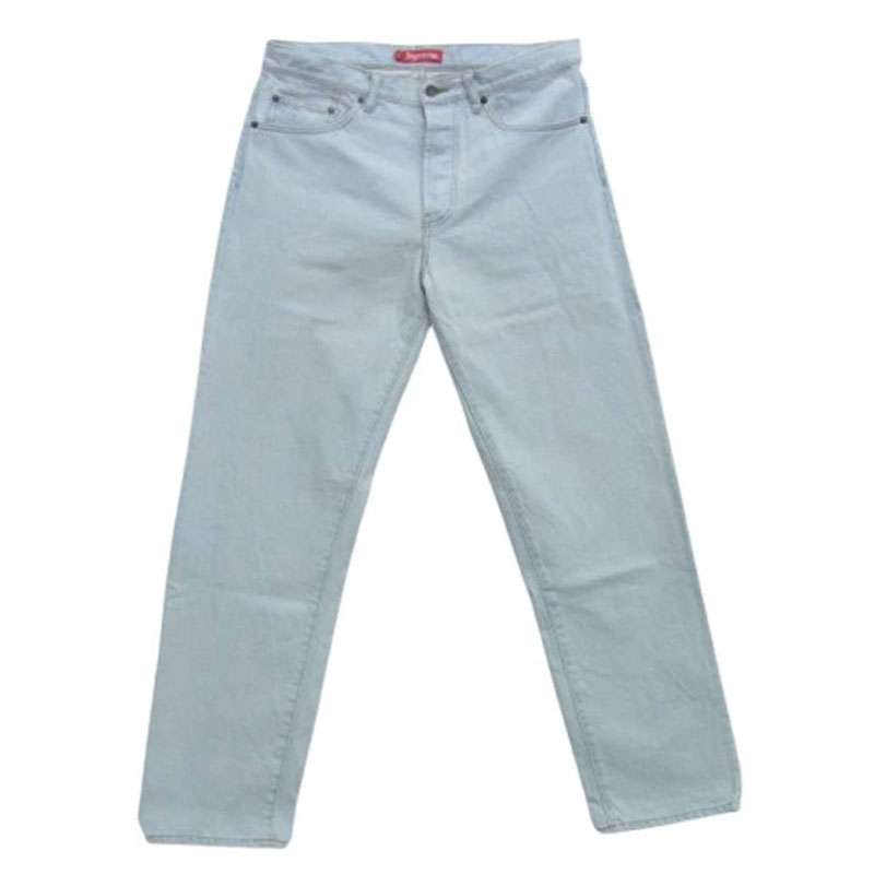シュプリーム Washed Regular Jeans スター刺繍 ウォッシュド加工 レギュラージーンズ ボタンフライ デニムパンツ 買取実績 画像