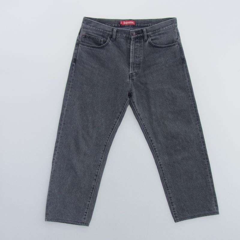 シュプリーム Washed Regular Jean ウォッシュ加工 スターロゴパッチ ボタンフライ レギュラーストレート デニム パンツ 買取実績 画像