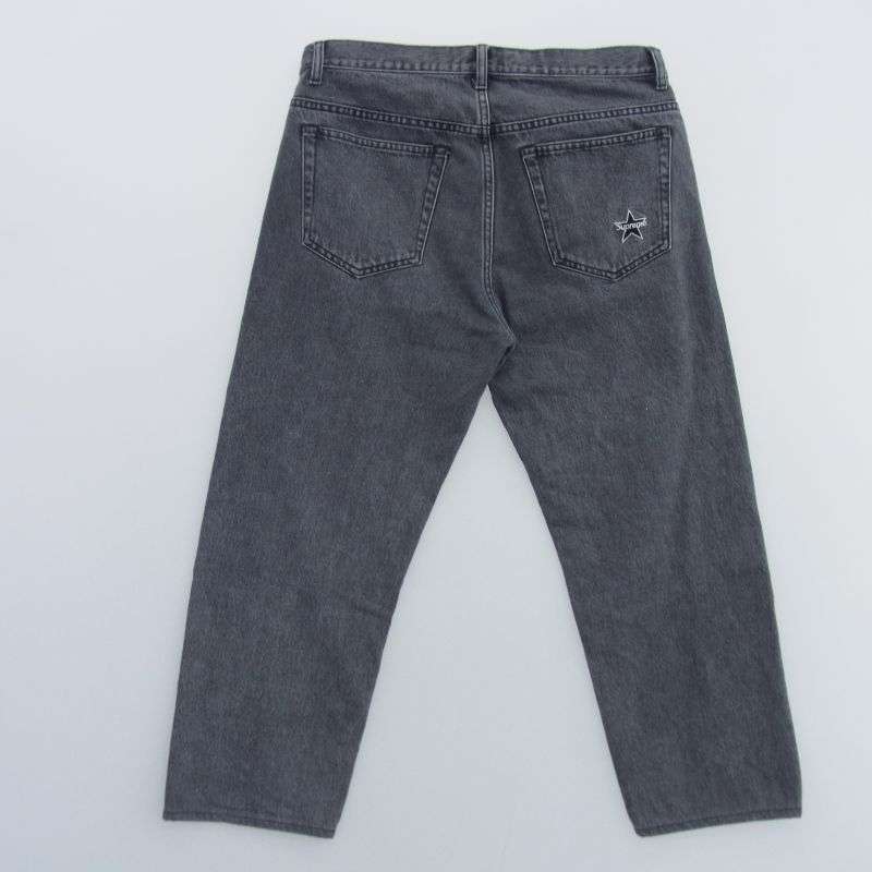 シュプリーム Washed Regular Jean ウォッシュ加工 スターロゴパッチ ボタンフライ レギュラーストレート デニム パンツ 買取実績 画像