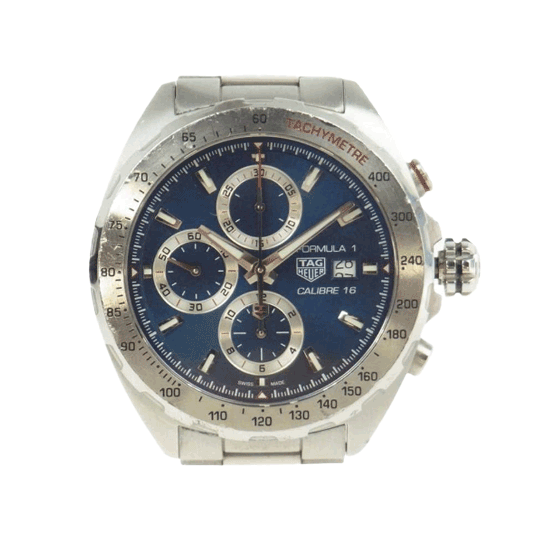 タグホイヤー CAZ2015-0 フォーミュラ1 キャリバー16 SS クロノグラフ 青文字盤 オートマチック 腕時計 買取実績 画像