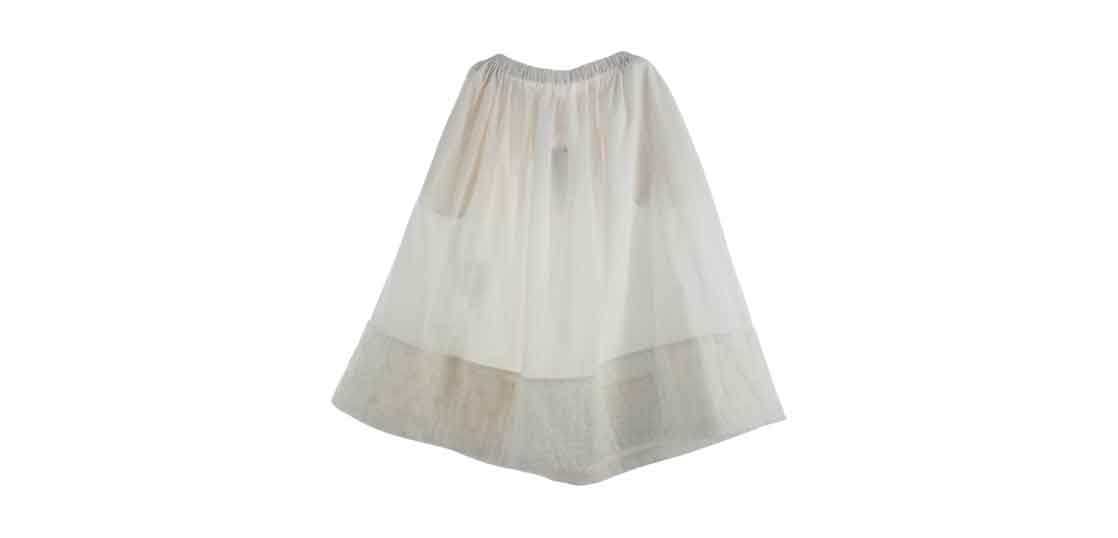 タオ コムデギャルソン 22SS TI-S019-051 異素材切替 ギャザー スカート ホワイト 買取実績